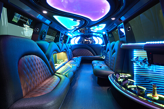 20 passenger limousine rental interior